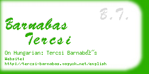 barnabas tercsi business card